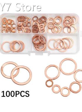 100pcs M4-M14 Professional Assorted Copper Washer Sump Plug