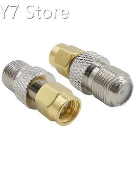2Pcs F Female to SMA Male Straight RF Coaxial Connector F Ty