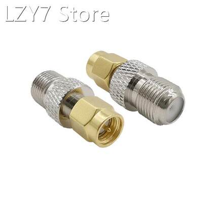 2Pcs F Female to SMA Male Straight RF Coaxial Connector F Ty