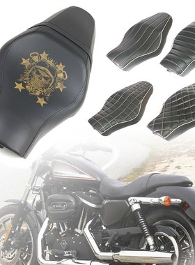 5 Styles Motorcycle Black Driver+Passenger Two Up Sofa Seat