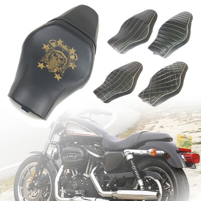 5 Styles Motorcycle Black Driver+Passenger Two Up Sofa Seat