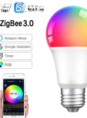 ZigBee3.0 Tuya Smart Led Lamp Bulb 220V 110V E27 9W RGBCW Li