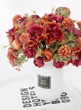 Rose Artificial Flowers High Quality Hydrangea Hybrid Bouque