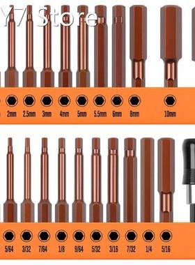 23Pcs Wrench Drill Bit Hex Head Allen Wrench Drill Bit Set M
