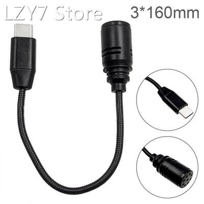 TypeC Microphone Mic Bending Folding Metal Hose Microph