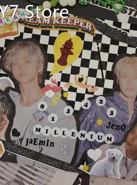 25 Sheets/Set Base Material Paper Stickers Milk Leopard Mate