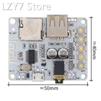 Bluetooth Audio Receiver board with USB TF card Slot decodin