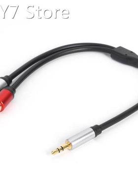 3.5mm Male to 2RCA Female Jack Stereo AUX Audio Cable Y Adap