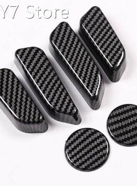 Carbon Fiber Car Seat Adjust Decoration Cover Trim For Tesla
