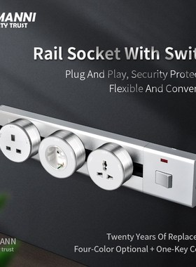 KAMANNI Movable Power point Track Socket UK/FR/EU/USB Modul