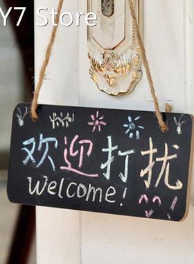 Rectangle Blackboard Wooden Message Board for Home Bar