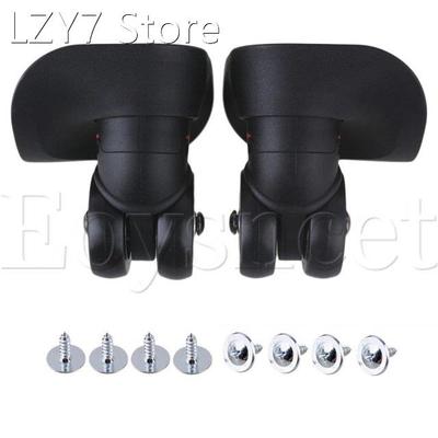 1 Pair (L&R) 100x106x47mm DIY Black Swivel Luggage Suitc