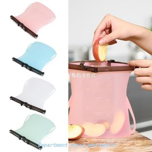 Silicone Food Bag Fresh Sealed Bags Reusable Preservation Ba