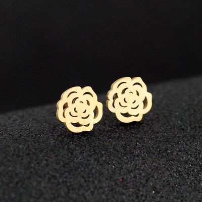 Bear Flower Fine Fashion Jewelry Fine Stainless Steel Earri