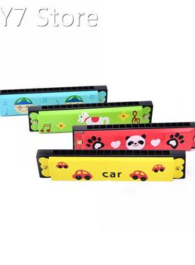 Music Teaching Tools Wooden 16-hole Harmonica Kids Children