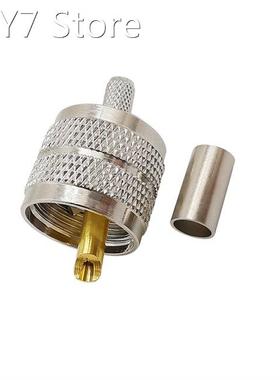 10Pcs/lot UHF Male PL259 Crimp RF Coax Connector UHF PL-259