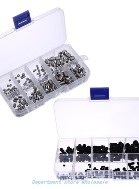 200Pcs/Set Stainless Steel Hex Socket Set Screw Grub Screws