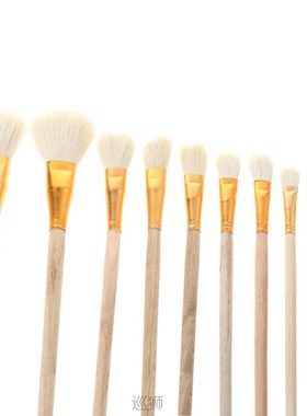 10Pcs Brushes Set for Art Painting Oil Acrylic Watercolor Dr
