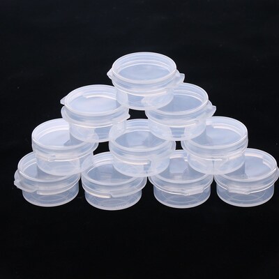 10Pcs/Set Mini Clear Plastic Sample Bottle Sealing p Pot Fac
