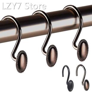 12 Rust Resistant Shower Hooks Hangers For Bathroom Curtains