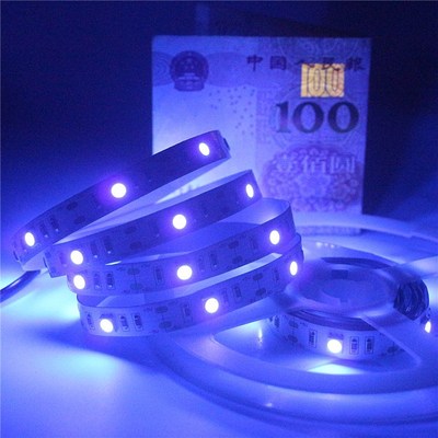 0.5-2m 5050 SMD Chip UV Led Strip Light 30leds/m Not waterpr