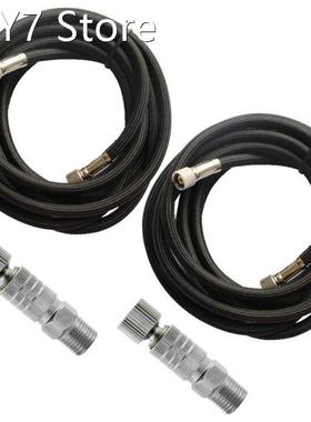 2 Sets of Airbrush 10Ft Nylon Braided Air Hose with Airbrush