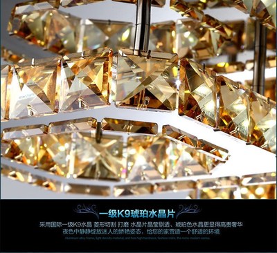 Modern LED Ceiling light Square Crystal Lustre Luminarias Pa