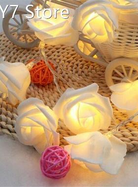 LED rose small lantern flashing string lights bedroom decora