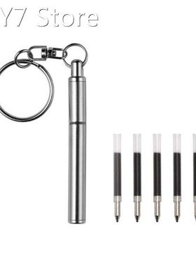 Portable Key Ring Stainless Steel Telescopic Pen Telescoping