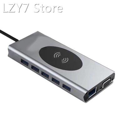 USB Type C HUB To HDMI-Compatible Docking Station RJ45 USB P