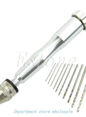 Mini Micro Aluminum Hand Drill Drilling With Keyless Chuck +