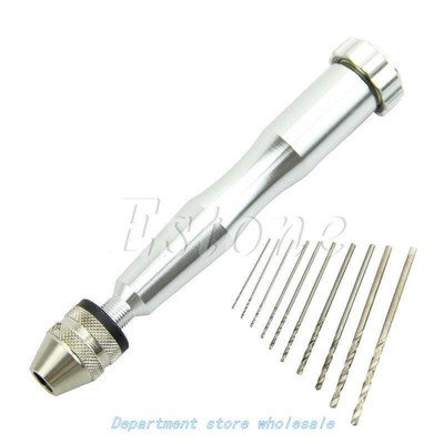 Mini Micro Aluminum Hand Drill Drilling With Keyless Chuck +