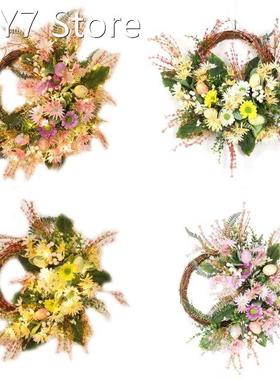 Easter Simulation Wreath Artificial Wild Chrysanthemum Color