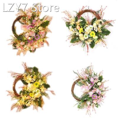 Easter Simulation Wreath Artificial Wild Chrysanthemum Color