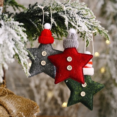 Christmas Felt Star Christmas Tree Decorations Hanging Penda