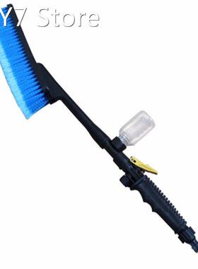 1pc Blue Car Wash Brush Auto Exterior Retractable Long Handl