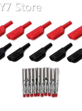 10Sets 4mm Male Retractable Sheath Stackable Banana Plug Wir