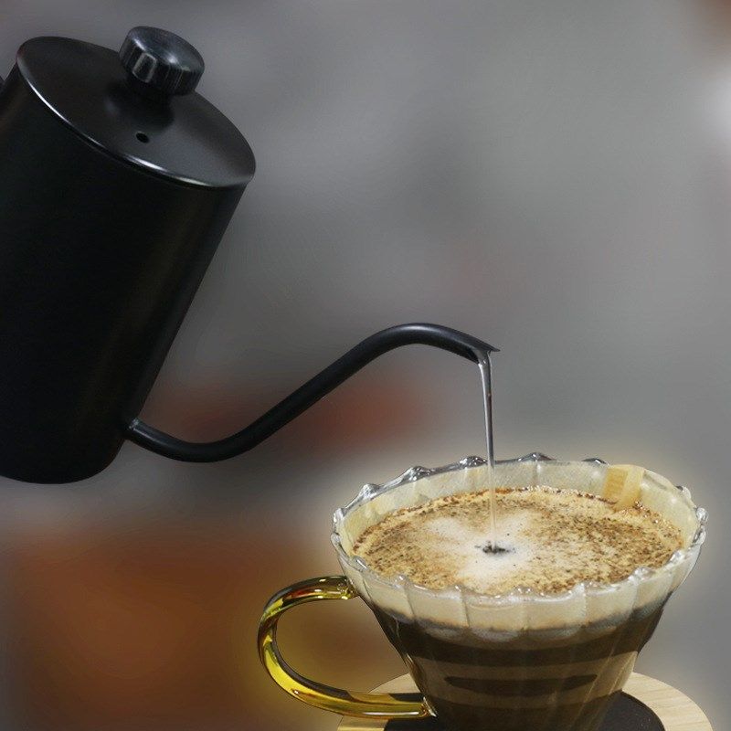 drip kettle 600ml coffee tea pot non-stick coating food grad