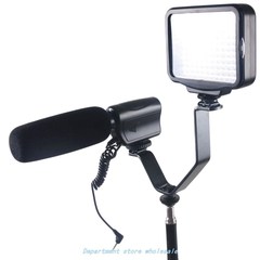 1pcs Dual Hot Shoe V Mount Bracket for Video Lights Micropho