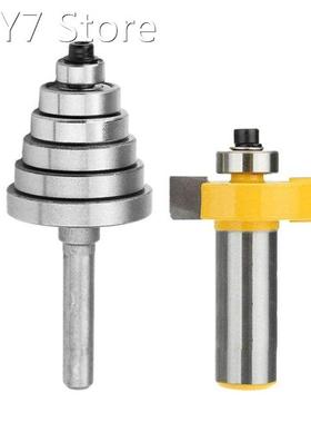 1/2 Inch Shank Rabbeting Router Bit With 6 Bearings Set For