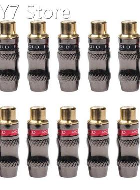 5 Pair RCA Female Terminal Connector Gold Plated RCA Jack So