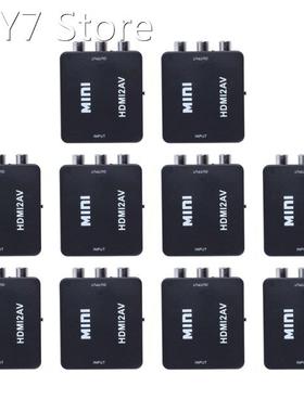10X HDMI To 3RCA CVBS Composite Video AV Converter Adap
