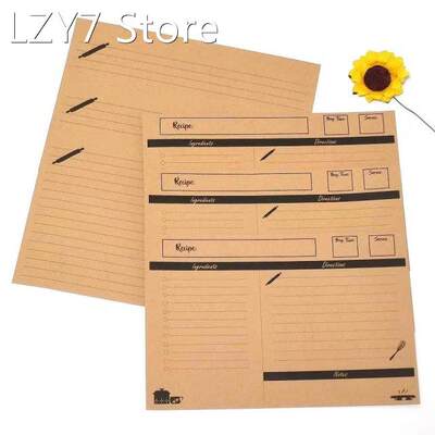 10Pcs Kraft Paper Recipe Cards Writable Card 15x10cm Note Ca