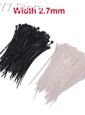 100PCS 4 X 150/200/250/300mm White/Black Milk Cable Wire Zip