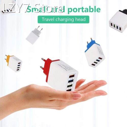 Portable 4 Ports USB Charger QC 3.0 USB Hub Wall Charger 3A