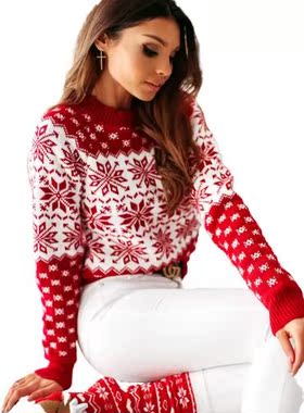 New knitted Sweater Christmas long sleeve knitted sweater