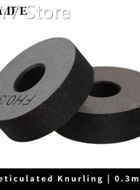 2pcs Silver Anti Slip 0.3mm Pitch Diagonal Coarse Knurl Whee