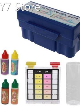 5-Way Test Kit Pool Swimming Pool for Chlorine Ph Bromine Al