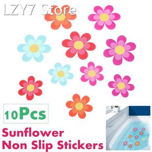 10pcs Anti Slip Bathtub Stickers Non Slip Bathtub Mat Colorf