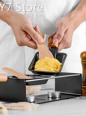 Portable Non-Stick Metal Cheese Raclette Oven Grill Plate Ro